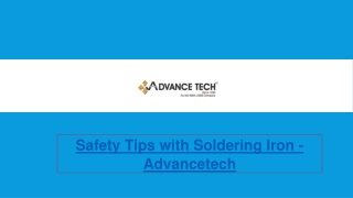 Safety Tips with Soldering Iron - Advancetech