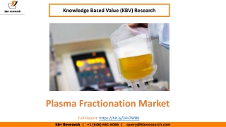 Plasma Fractionation Market Size Worth $28.2 billion by 2027 - KBV Research