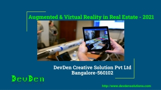 Augmented & Virtual Reality in Real Estate - 2021