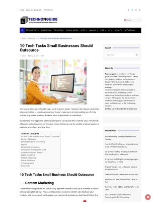 10 Tech Tasks Small Businesses Should Outsource
