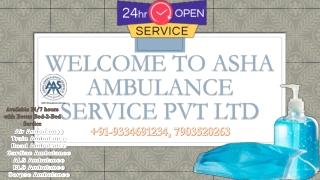 Hire an Air Ambulance Service with better bed-2-bed service |ASHA