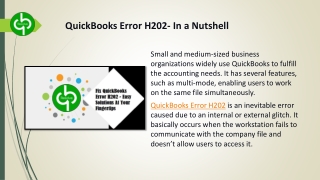 QuickBooks Error Message H202- In simple terms