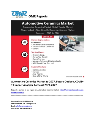 Automotive Ceramics Market Trends, Research Report, Growth, Opportunities, Forec