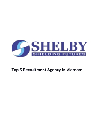 Top 5 Recruitment Agency In Vietnam - Shelby Global