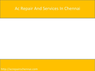Ac Repair And Services In Chennai
