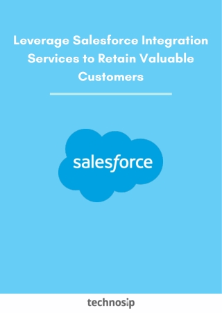 Leverage our Salesforce Integration Services to Retain Valuable Customers