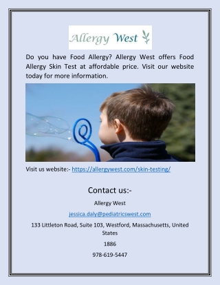 Food Allergy Skin Test123333