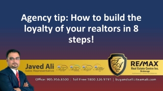 Agency tip-How to build the loyalty of your realtors in 8 steps