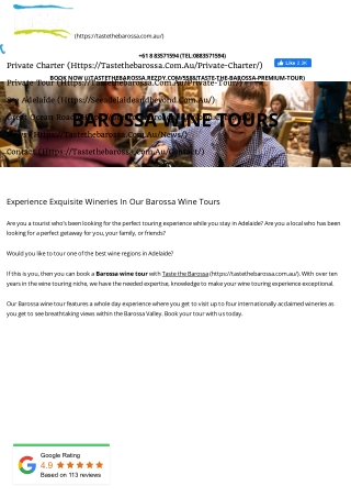 Barossa wine tours