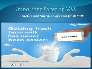 Important Aspects of Farm Fresh and Pure Milk