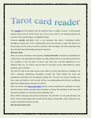 Tarot card reader