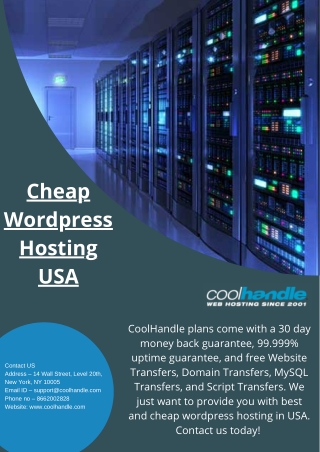 Cheap Wordpress Hosting USA