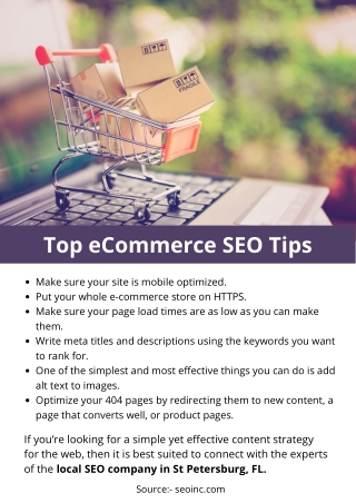 Top eCommerce SEO Tips