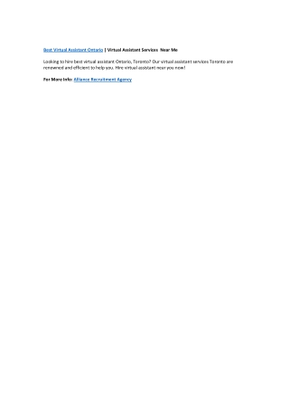 Best virtual assistant ontario