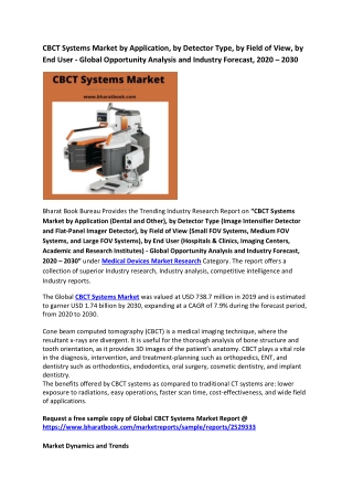 Global CBCT Systems Market Research Report 2020-2030