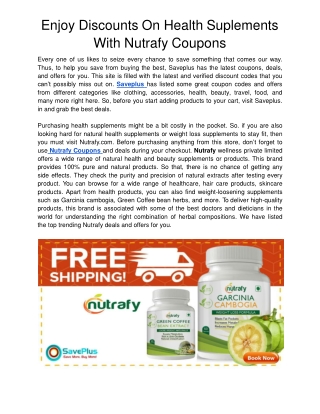 Enjoy Discounts On Health Suplements With Nutrafy Coupons-converted