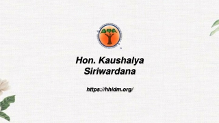 Hon. Kaushalya Siriwardana| Sustainable United Nations