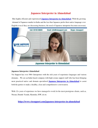 Japanese Interpreter in Ahmedabad