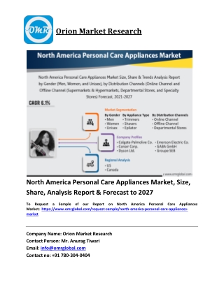North America Personal Care Appliances Market Trends, Size, Competitive Analysis