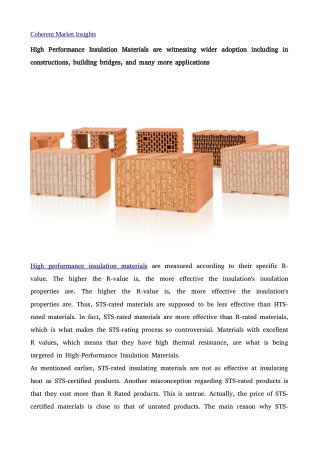 High Performance Insulation Materials1j