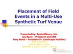 Placement of Field Events in a Multi-Use Synthetic Turf Venue
