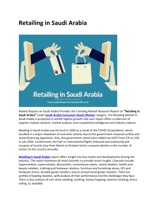 Retailing in Saudi Arabia