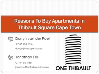 Reasons To Buy Apartments in Thibault Square Cape Town