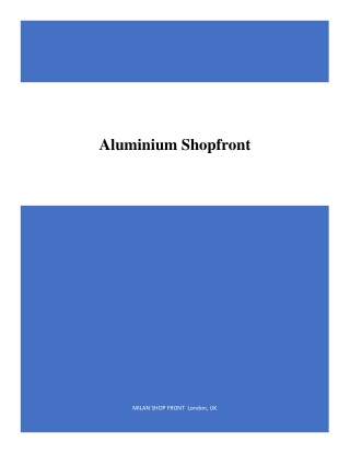 Aluminium Shopfront