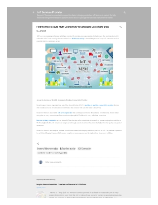 Find the Most Secure M2M Connectivity to Safeguard Customers’ Data