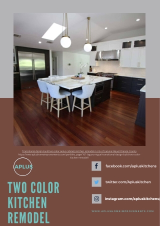 Two color kitchen remodel