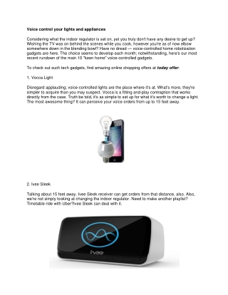 Voice control lights and appliances blog