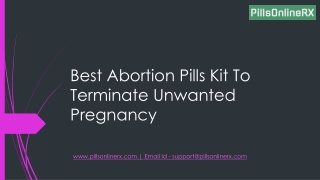 Best Abortion Pills Kit To Terminate Unwanted Pregnancy