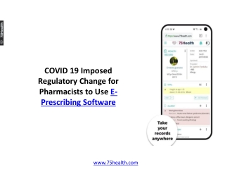 COVID 19 Imposed Regulatory Change for Pharmacists to Use E Prescribing Software