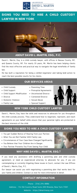 Signs You Need to Hire a Child Custody Lawyer in New York