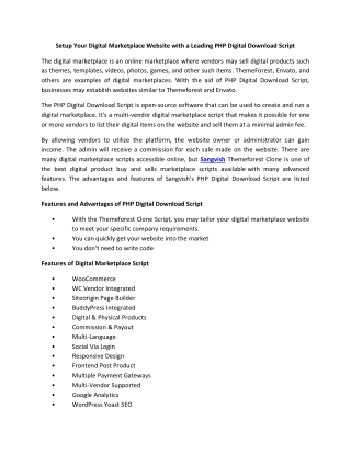 Setup Your Digital Marketplace Website with a Leading PHP Digital Download Script