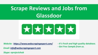 Scrape Reviews and Jobs from Glassdoor