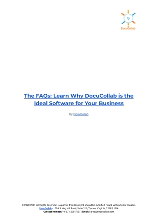 The FAQs_ Learn Why DocuCollab is the Ideal Software for Your Business