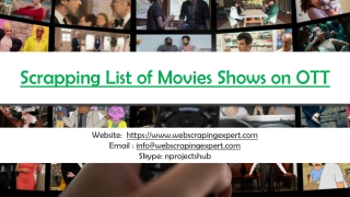 Scrapping List of Movies Shows on OTT