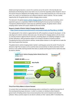 Electric Vehicle Charging Station Market