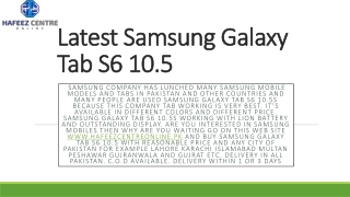 Samsung Galaxy Tab S6 10.5