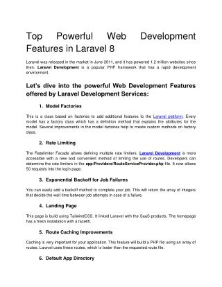 Top Powerful Web Development Features in Laravel 8-converted