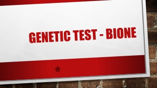 GENETIC TEST - BIONE