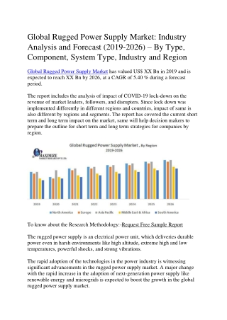 Global Rugged Power Supply Market