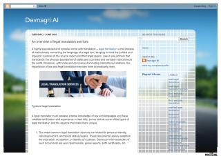 An overview of legal translation services