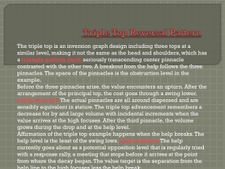 Triple Top Reversal Pattern