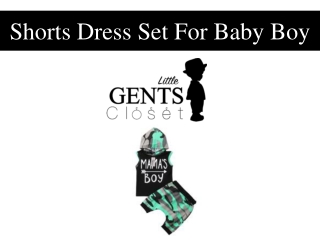 Shorts Dress Set For Baby Boy