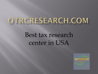 Best tax research center in USA