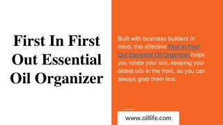 First In First Out Essential Oil Organizer
