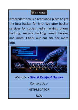 Hire A Verified Hacker | Netpredator.co