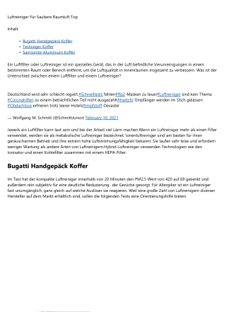 Gerüchteküche am brodeln über Levoit Luftreiniger Test  2020